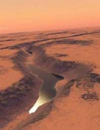 Mars ta gölün izleri